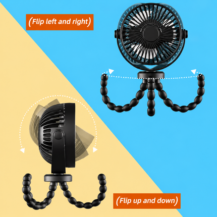 Portable Fan | Battery Operated Clip-On Fan with 3 Speed Settings | Flexible Cooling for Home, Travel, and Office 4