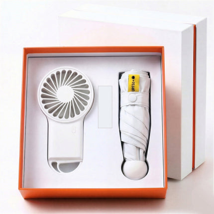 Portable Fan & Umbrella Set with UV Protection | Stylish & Compact for All Weather Comfort 7