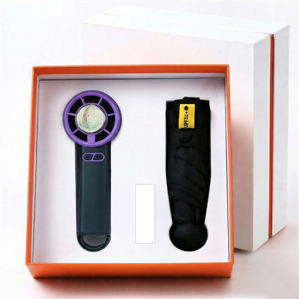 Portable Fan & Umbrella Set with UV Protection | Stylish & Compact for All Weather Comfort 8