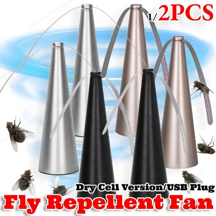 Portable Fly Repellent Fan with USB Power & Battery Operation | Ideal for Outdoor Dining and Insect Control 4