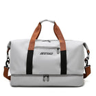 Gym Bag with Shoe Compartment, Travel Duffel Bag, Weekender Bag with Wet Dry Pocket and Trolley Sleeve