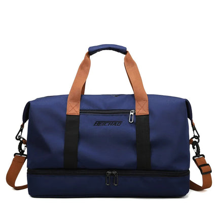 Gym Bag with Shoe Compartment, Weekender Bag with Wet Dry Pocket and Trolley Sleeve – image 7