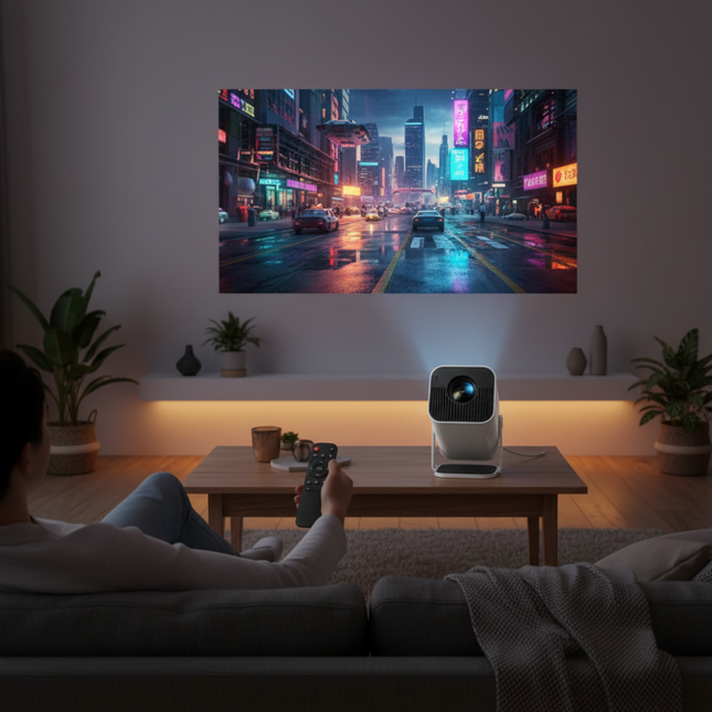 Portable HD Mini Projector | 1080P Wireless Streaming for Home & Travel 0