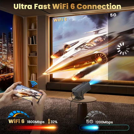 Portable HD Mini Projector | 1080P Wireless Streaming for Home & Travel 4