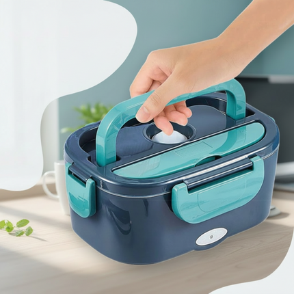 Portable Heated Food Container | Electric Lunch Box with Removable Steel Tray for Hot Meals Anywhere 5