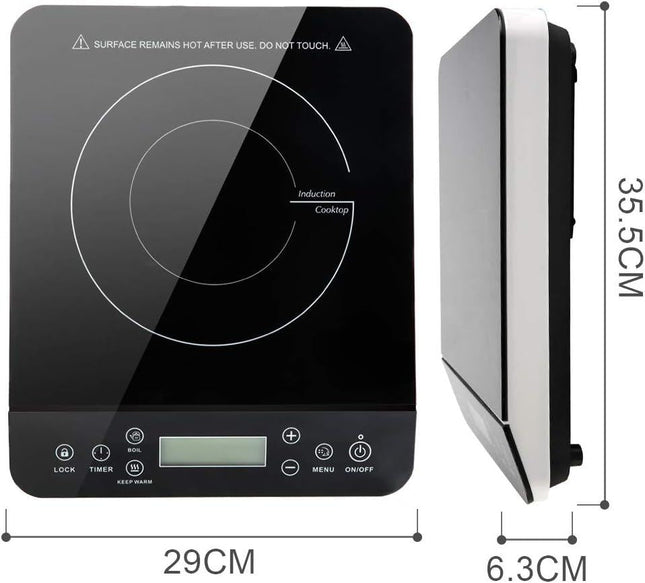 Portable Induction Cooktop | 1800W with Precise Temperature Control | Compact Design for Efficient Cooking 1