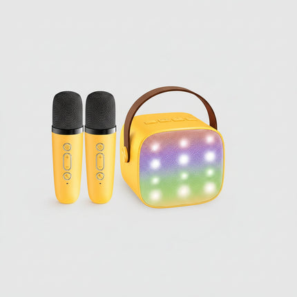 Portable Karaoke Machine | Bluetooth Speaker with Wireless Microphones & LED Lights for Fun Singing 10
