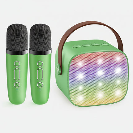 Portable Karaoke Machine | Bluetooth Speaker with Wireless Microphones & LED Lights for Fun Singing 6