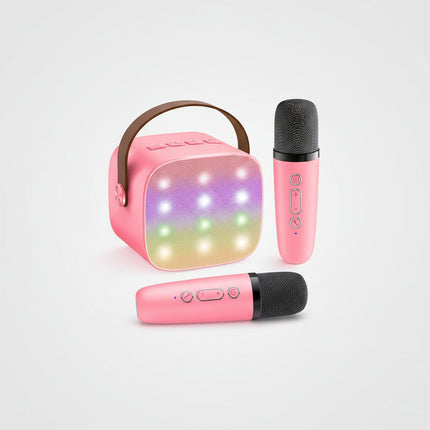 Portable Karaoke Machine | Bluetooth Speaker with Wireless Microphones & LED Lights for Fun Singing 9
