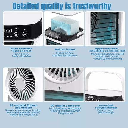 Portable Mini Air Conditioner with Adjustable Fan Speed | Compact Cooling Solution for Personal Spaces 2