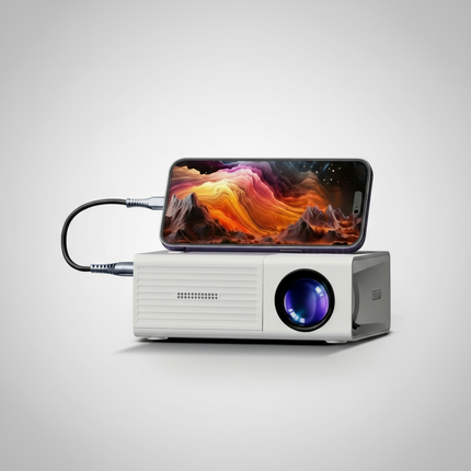 Portable Mini HD LED Projector with 3000 Lumen Brightness | Compact Design for Home and Outdoor Use 1
