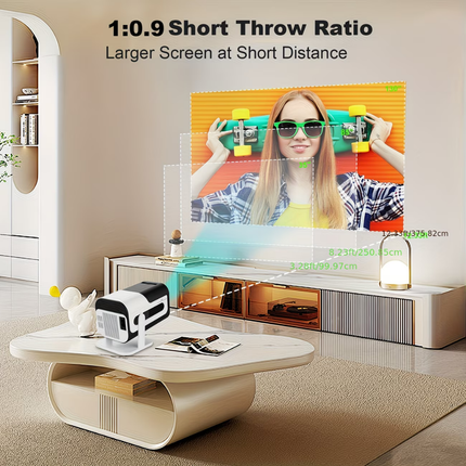 Portable Mini Projector | WiFi & Bluetooth Connectivity for HD Viewing | Compact Home Theater Experience 2