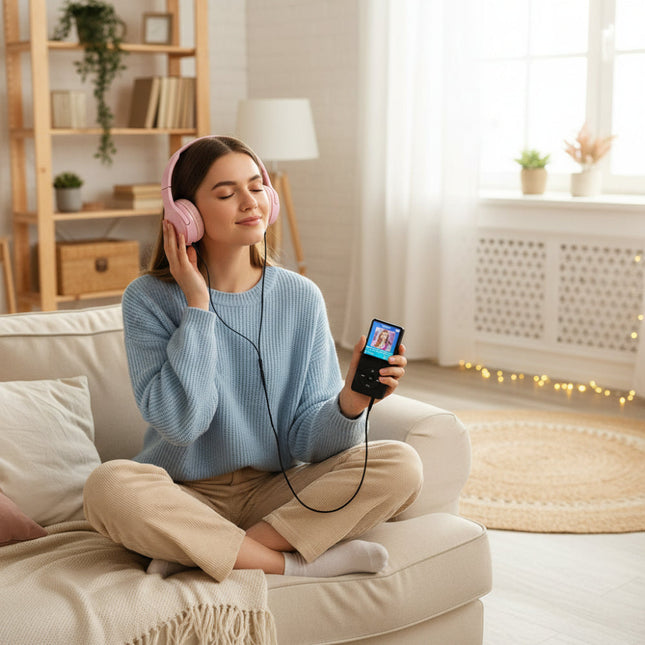 Portable Music Player | Clip-On MP3 Player with USB Rechargeable Battery | Lightweight Design for On-the-Go Listening 0