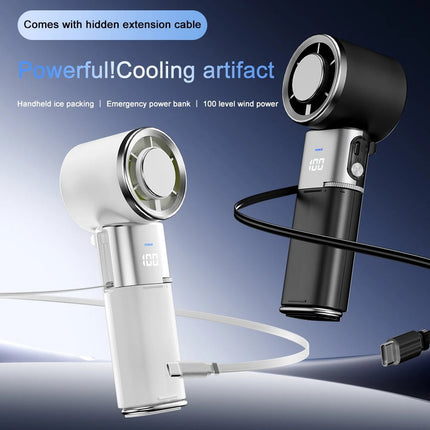 Portable Neck Fan with Power Bank & Adjustable Speed for Ultimate Comfort | Hands-Free Cooling for On-the-Go Relief 2