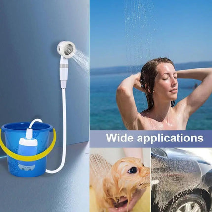 Portable Outdoor Shower | USB Rechargeable with Adjustable Spray Settings | Ideal for Camping and Pet Bathing 1