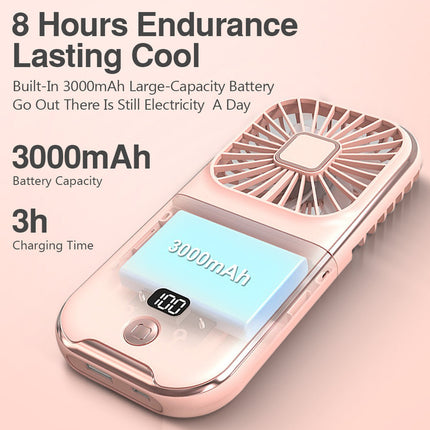 Portable Phone Holder with Cooling Fan & Rechargeable Battery for Summer Comfort 1