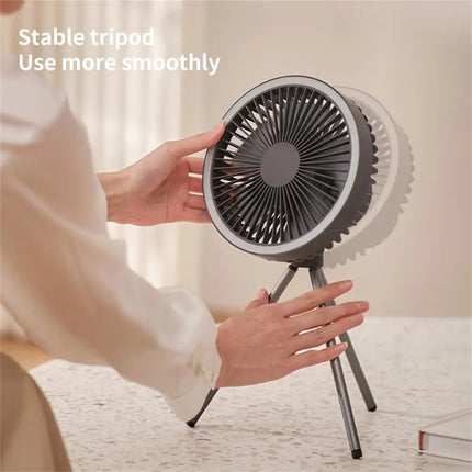 Portable Rechargeable Fan with LED Light & Power Bank Functionality | Compact Design for Travel and Outdoor Use 6