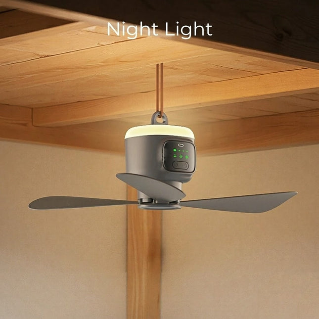 Portable Rechargeable Fan with Light & Remote Control | Dual Function for Comfort and Convenience 1
