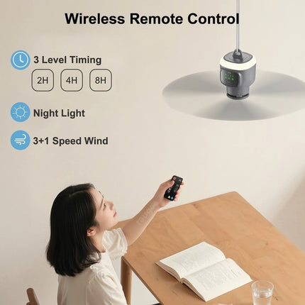 Portable Rechargeable Fan with Light & Remote Control | Dual Function for Comfort and Convenience 5
