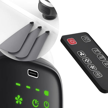 Portable Remote-Control Ceiling Fan with LED Light & 30-Hour Battery Life | Compact Design for Home & Travel 1