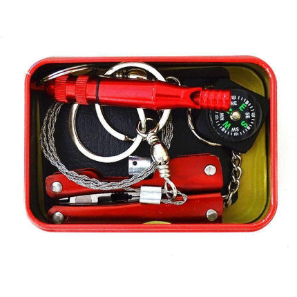 Portable SOS Survival Kit | Emergency Preparedness Tools in Compact Metal Box for Roadside Safety 2
