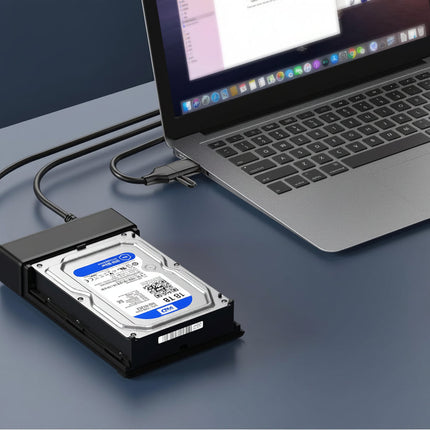 Portable SSD Enclosure | USB 3.0 SATA Hard Drive Adapter with Fast Transfer Speeds | Compatible with 2.5 & 3.5 Inch Drives for Storage Expansion 1
