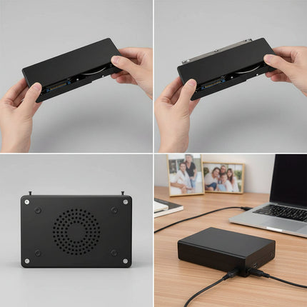Portable SSD Enclosure | USB 3.0 SATA Hard Drive Case with Fast Transfer Speeds | Compatible with 2.5 & 3.5 Inch Drives for Storage Expansion 2