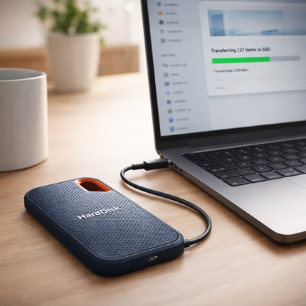 Portable SSD External Hard Drive with High-Speed USB-C | Compact Design for Fast Data Transfer 0