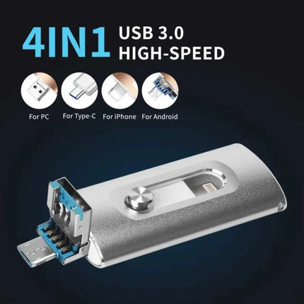Portable SSD | 4 in 1 USB 3.0 Flash Drive with High-Speed Transfer | Compact Storage for Easy Access 4