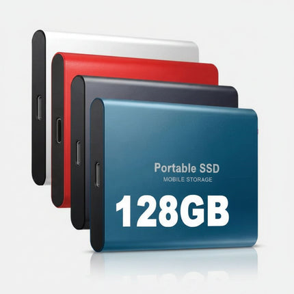 Portable SSD | External Hard Drive with 128GB Capacity & Fast Transfer Speeds | Compact Storage Solution for On-the-Go 1
