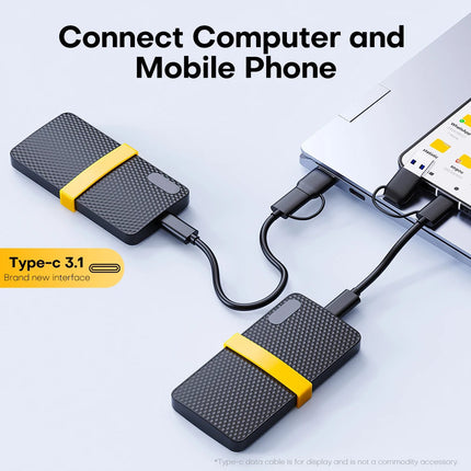 Portable SSD | External Hard Drive with USB 3.1 Type C | Compact Design for Fast Data Access 3