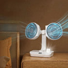 Portable Table Fan with LED Night Light & Adjustable Rotation | Small Desk Fan for Versatile Cooling and Illumination 0