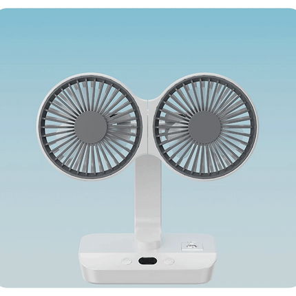 Portable Table Fan with LED Night Light & Adjustable Rotation | Small Desk Fan for Versatile Cooling and Illumination 1