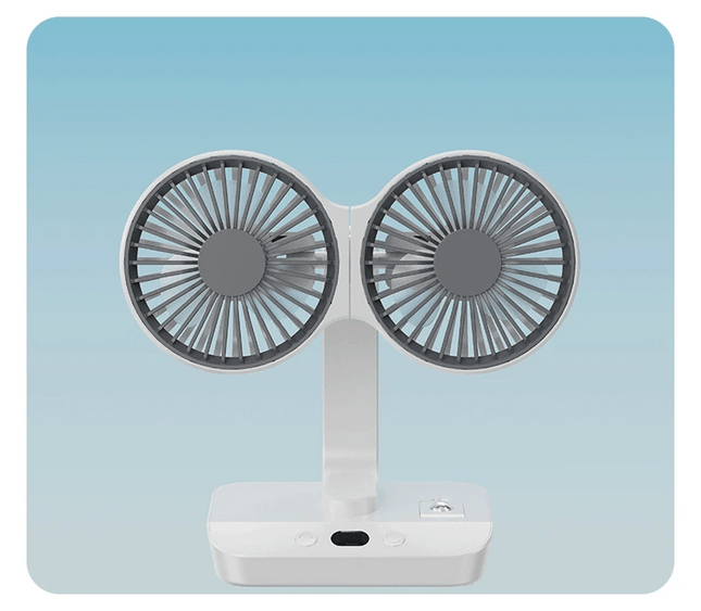 Portable Table Fan with LED Night Light & Adjustable Rotation | Small Desk Fan for Versatile Cooling and Illumination 1