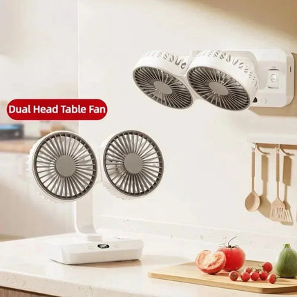 Portable Table Fan with LED Night Light & Adjustable Rotation | Small Desk Fan for Versatile Cooling and Illumination 3