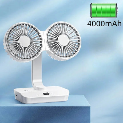 Portable Table Fan with LED Night Light & Adjustable Rotation | Small Desk Fan for Versatile Cooling and Illumination 7