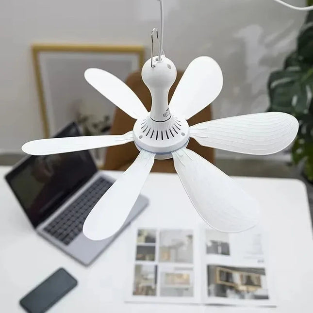 Portable USB-Powered Ceiling Fan with Remote Control & Silent Operation | Ideal for Camping and Small Rooms 0