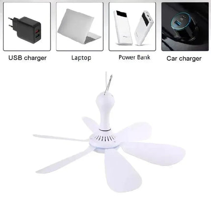 Portable USB-Powered Ceiling Fan with Remote Control & Silent Operation | Ideal for Camping and Small Rooms 4