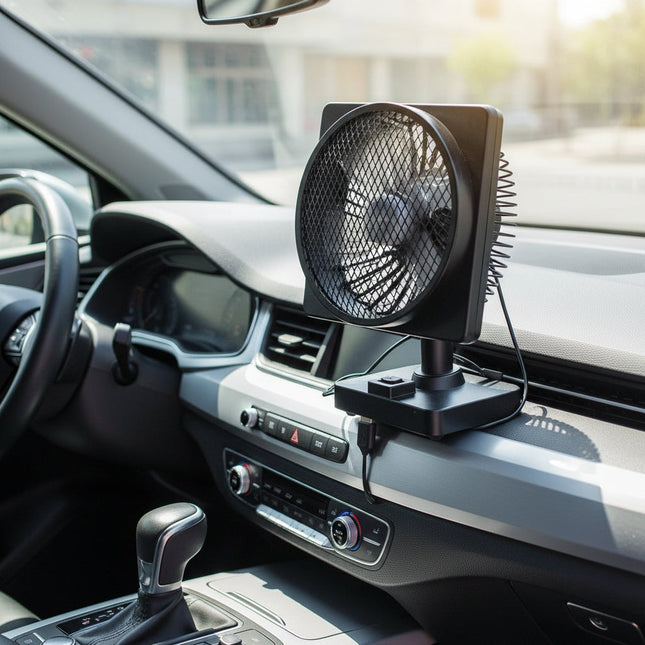 Portable USB Car Fan | 12V Cooling Solution with 360° Adjustable Direction for Comfortable Driving 0