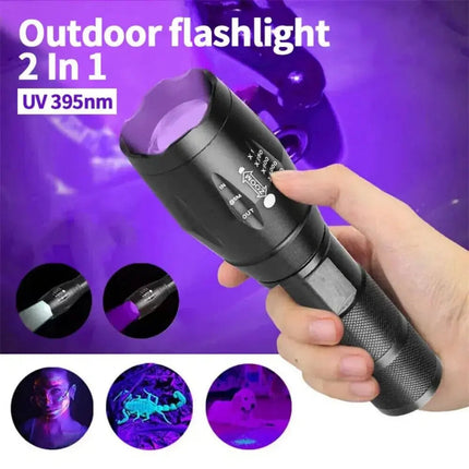 Portable UV Blacklight Flashlight with 395nm Wavelength for Pet Stain Detection 1