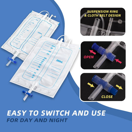 Portable Urine Collector Bag System with Comfortable Waist Design | Secure Mobility Solution for Hands-Free Use 1