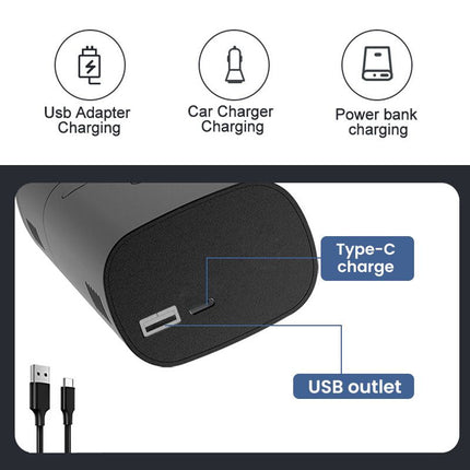 Portable Wireless Car Tire Inflator Air Compressor with Fast Inflation | USB Rechargeable for Emergency Use 2