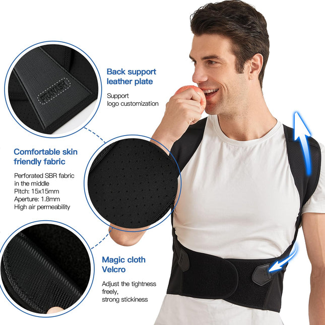Posture Perfect | Adjustable Back Posture Corrector with Support Straps | Breathable Design for Daily Comfort 1