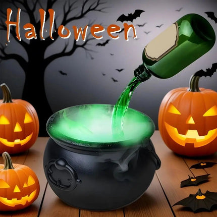 Halloween Cauldron with Floating Magic Potion Bottle, Fog Cauldron Halloween Decorations Indoor – image 4