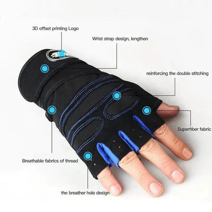 PowerGrip | Workout Gloves with Wrist Support & Impact Padding | Durable Gym Gloves for Enhanced Performance 4