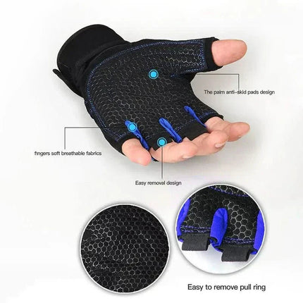 PowerGrip | Workout Gloves with Wrist Support & Impact Padding | Durable Gym Gloves for Enhanced Performance 5
