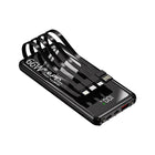 Power Bank | High-Speed Portable Charger with Integrated Cables | Compact Design for Travel 0