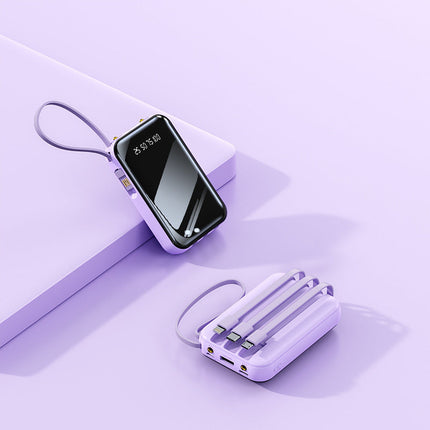 Power Bank | Portable Charger with Integrated Cable Management & Digital Display | High Capacity for On-the-Go Charging 0