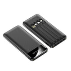 Power Bank | Portable Charging Solution with Integrated Cables & Digital Display | Efficient Power for On-the-Go 0