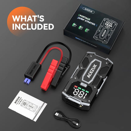 Power Boost | 3000A Portable Jump Starter with Power Bank & LED Flashlight | Essential Emergency Tool for Vehicles 2
